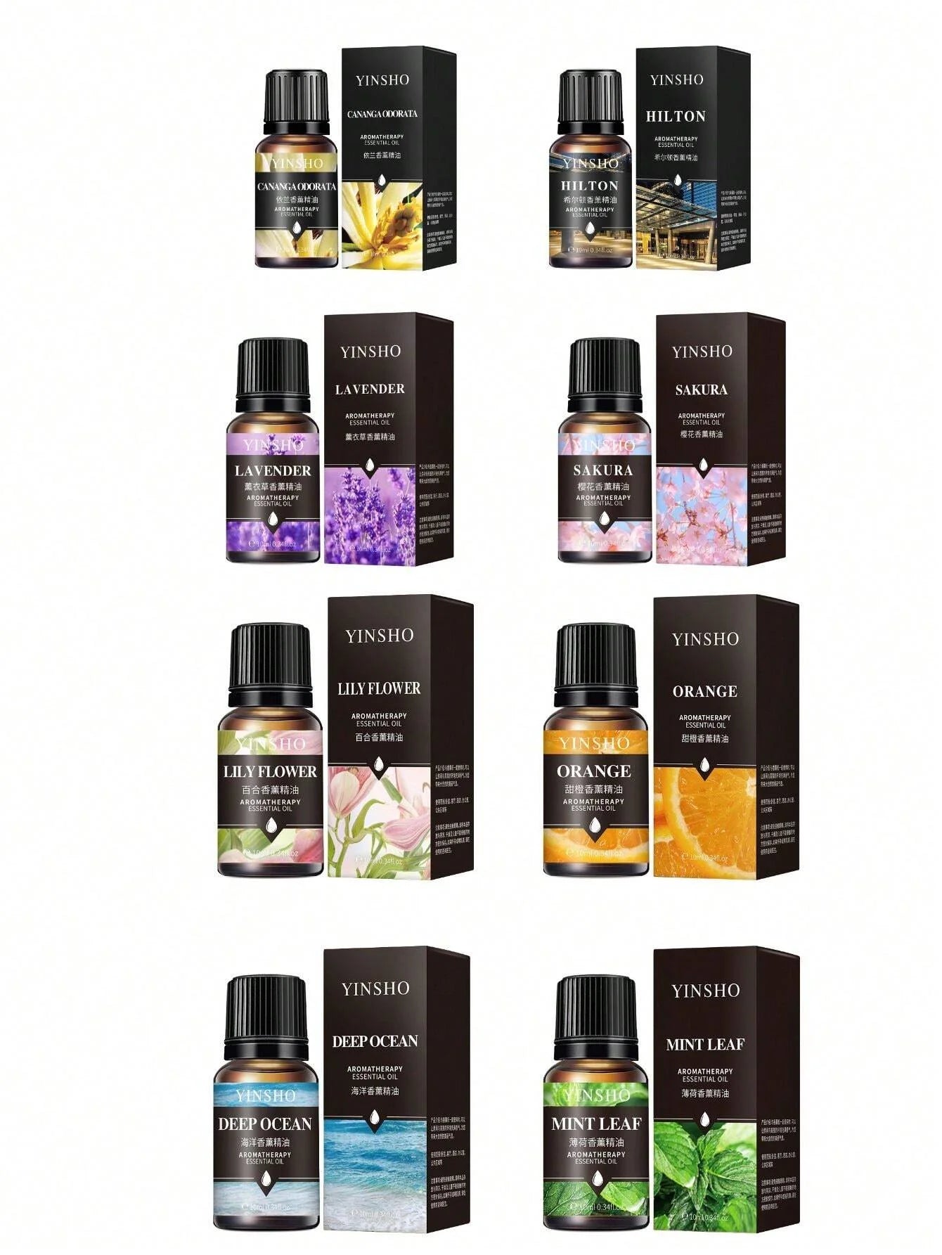 14 Flavors 10ml Essential/Fragrance Oils for Aroma Diffuser.